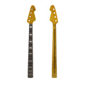 Finished Maple Bass Neck, Vintage Yellow Gloss, 34" Scale, 20 Fret - Ploutone