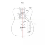 Finished Telecaster Body - Sonic Blue - Ploutone