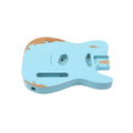 Finished Telecaster Body - Relic Sonic Blue - Ploutone