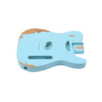 Finished Telecaster Body - Relic Sonic Blue - Ploutone