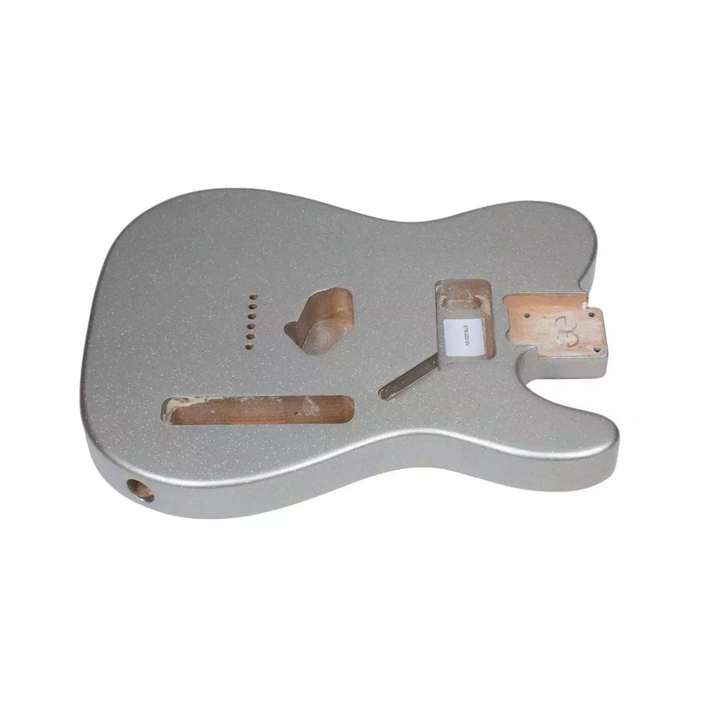 Finished Telecaster Body - Silver Sparkle - Ploutone