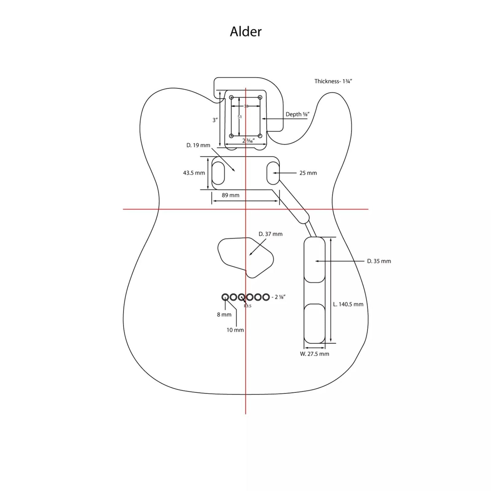 Finished Telecaster Body - Silver Sparkle - Ploutone