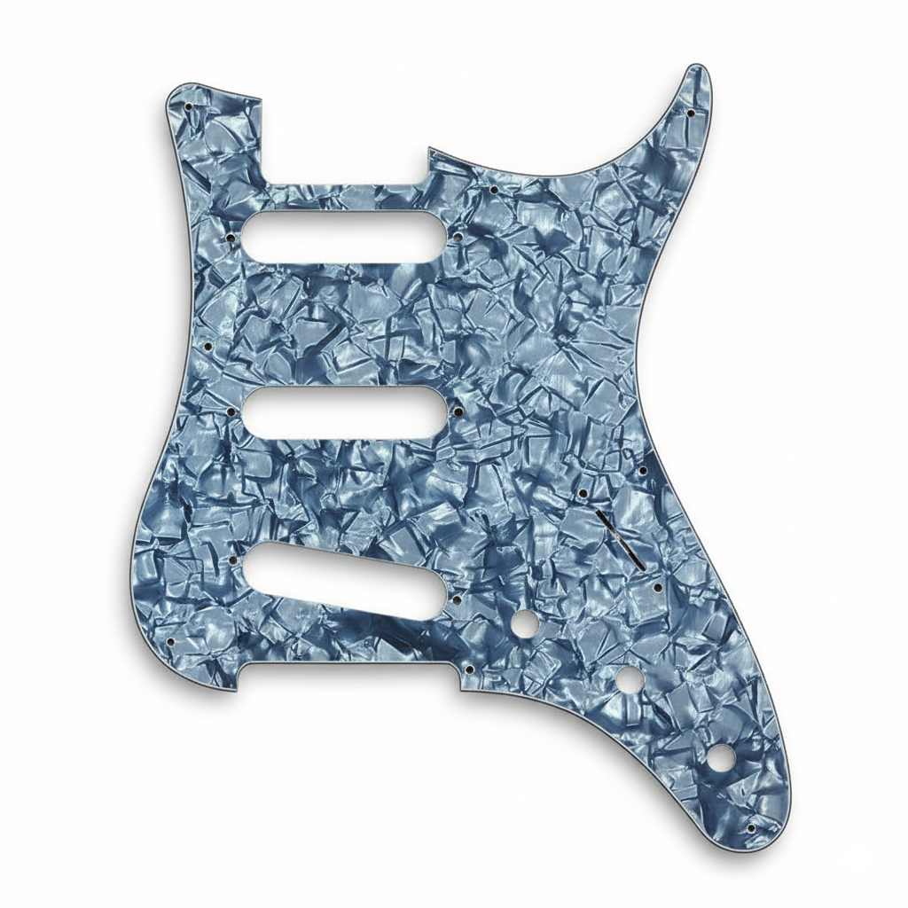 PRS Silver Sky Pickguard 8-Hole SSS - 30+ Colors 3-Ply Gray Pearl - Ploutone