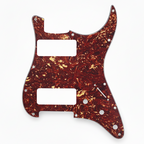 11-Hole Dual P90 Strat Pickguard - 25+ Colors 4-Ply Red Tortoise - Ploutone