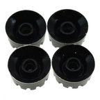 Les Paul Knurled Speed Knobs - Black, 24 Spline (Set of 4) - Ploutone