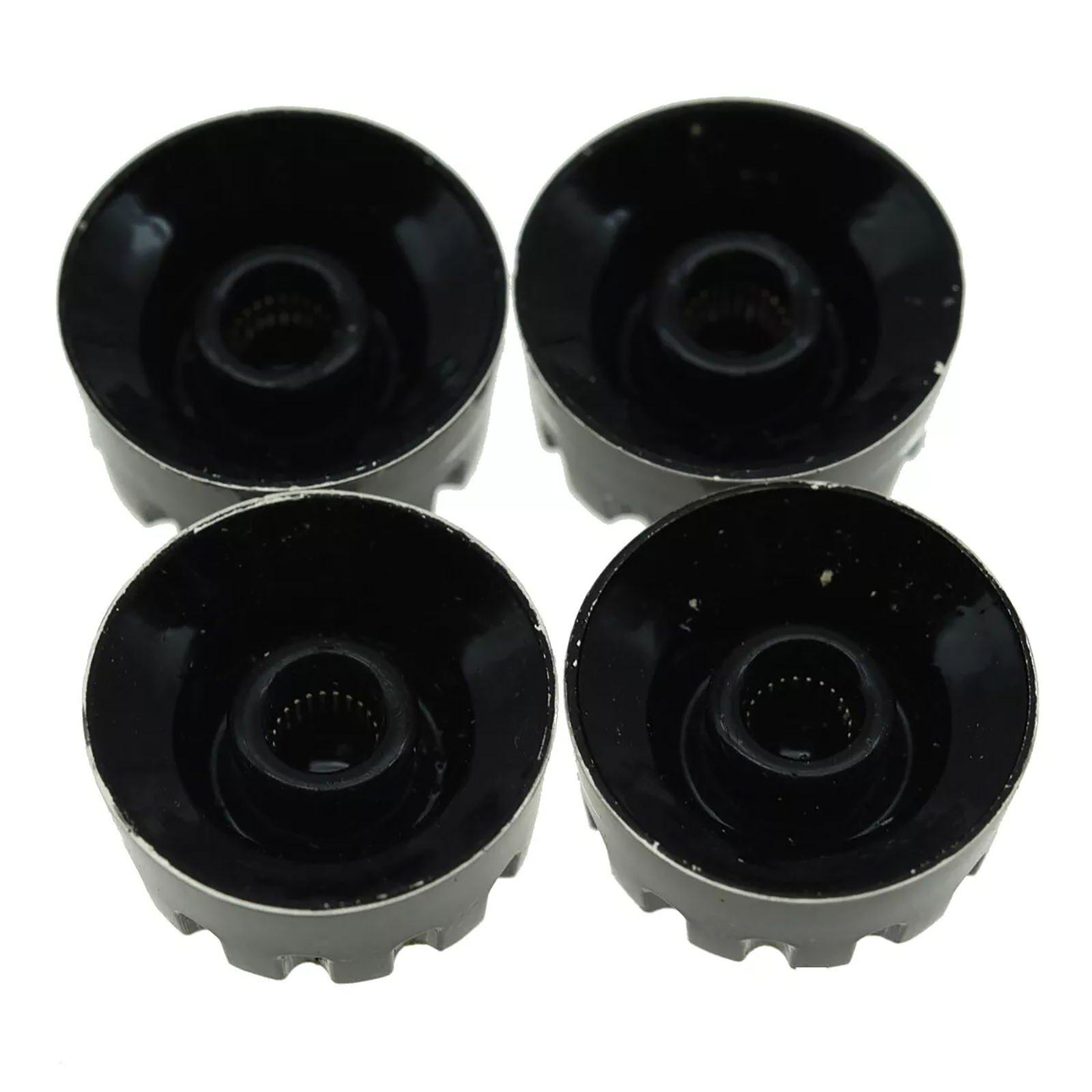 Les Paul Knurled Speed Knobs - Black, 24 Spline (Set of 4) - Ploutone