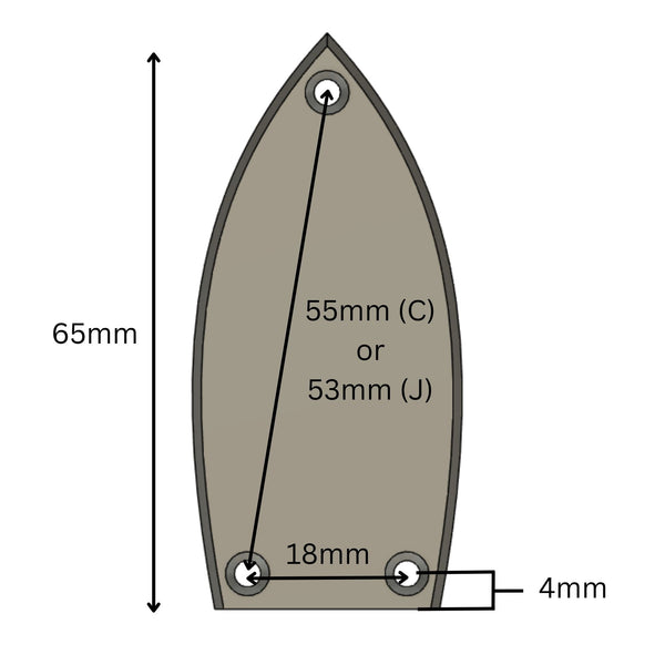 Custom Gretsch Truss Rod Cover – 2-Ply / Plain – Multiple Colors Guitar Fittings & Parts from Ploutone