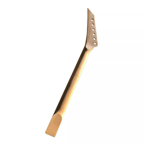 24 Fret Superstrat Guitar Neck – Maple, Shark Fin Inlays, Black Binding, 25.5" Scale, Locking Nut Style, 56mm Bolt-On Heel, Unfinished - Ploutone