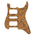 11-Hole HSH Strat Pickguard (No Control Holes) - 4-Orange Pearl Shell - Ploutone