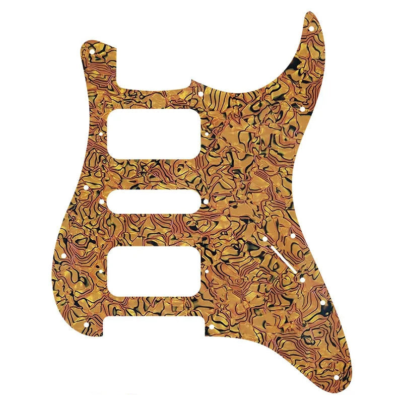 For USA\Mexico Fd Strat 11 Screw Holes HSH Two Deluxe Humbuckers Single St Guitar Pickguard No Control Hole Scratch Plate  from Ploutone