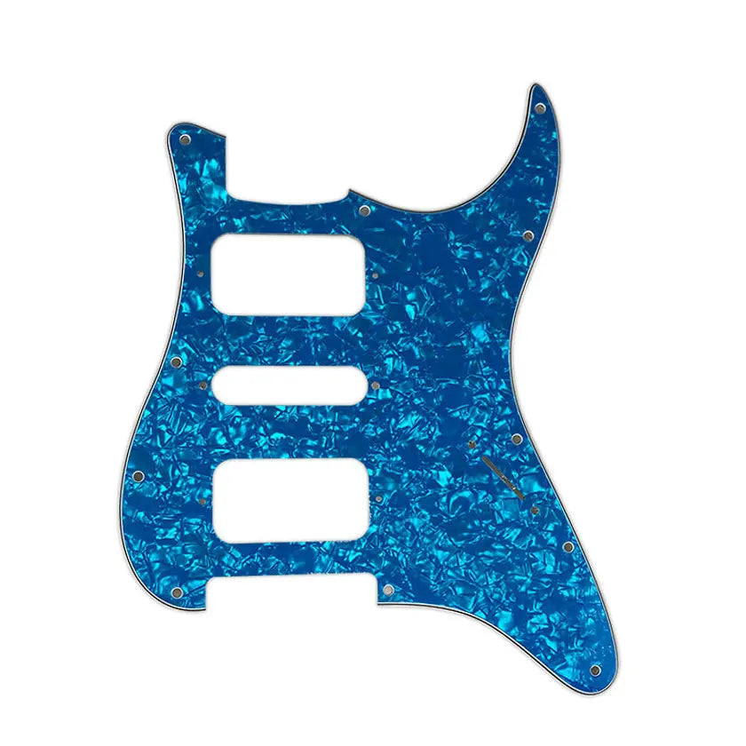 For USA\Mexico Fd Strat 11 Screw Holes HSH Two Deluxe Humbuckers Single St Guitar Pickguard No Control Hole Scratch Plate  from Ploutone