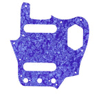 10-Hole SS Jaguar Pickguard for USA Fender - 20+ Colors 4-Ply Purple Pearl - Ploutone