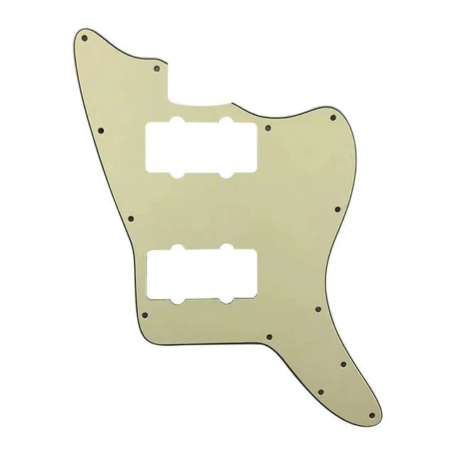 Jazzmaster HH Pickguard - Pickup and Screw Holes Only (No Controls) - 3-Ply Mint Green - Ploutone