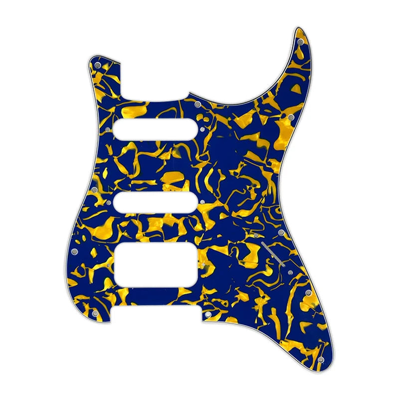 Fender Stratocaster HSS Pickguard (Open Humbucker) - Blue Pearl Shell HSS Stratocaster Pickguards from Ploutone