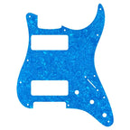11-Hole Dual P90 Strat Pickguard - 25+ Colors 4-Ply Blue Pearl - Ploutone