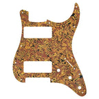 11-Hole Dual P90 Strat Pickguard - 25+ Colors 4-Ply Brown Shell - Ploutone