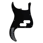 Precision Bass Pickguard - 13-Hole Fits Fender 4-String USA/MIM P-Bass - 3-Ply Black - Ploutone
