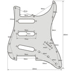 11-Hole SSS Strat Pickguard and Matching Back Plate - Sky Blue Pearl - Ploutone