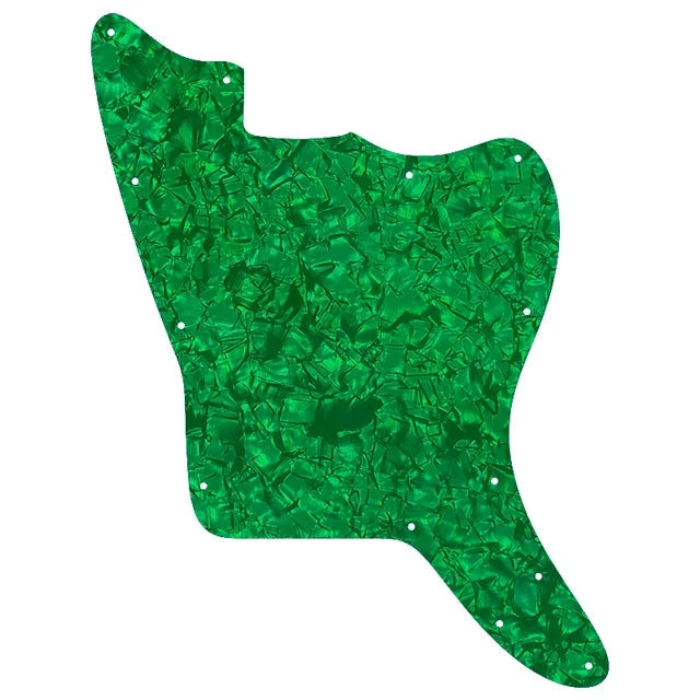 Jazzmaster Pickguard Blank 13Hole 4Ply Green Pearl Ploutone