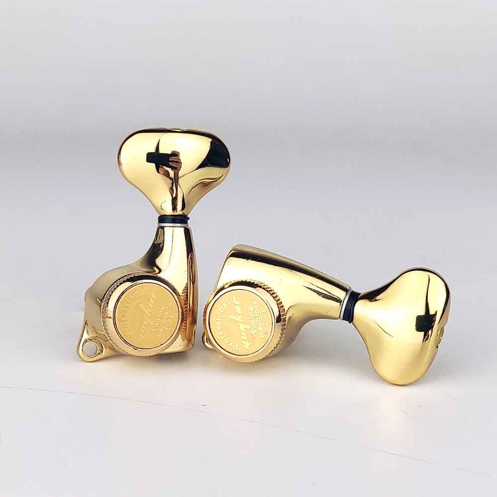 Guyker Guitar Machine Heads 3+3 Locking Tuners - Gold - Ploutone