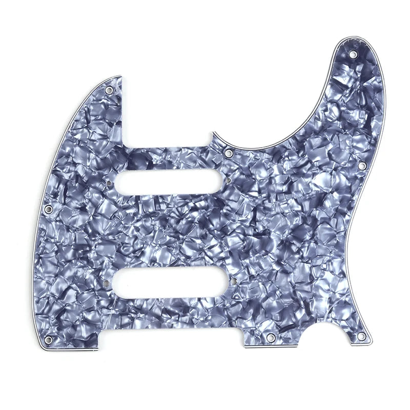 Nashville Telecaster Pickguard 8-Hole SSS - 4-Ply Gray Pearl - Ploutone