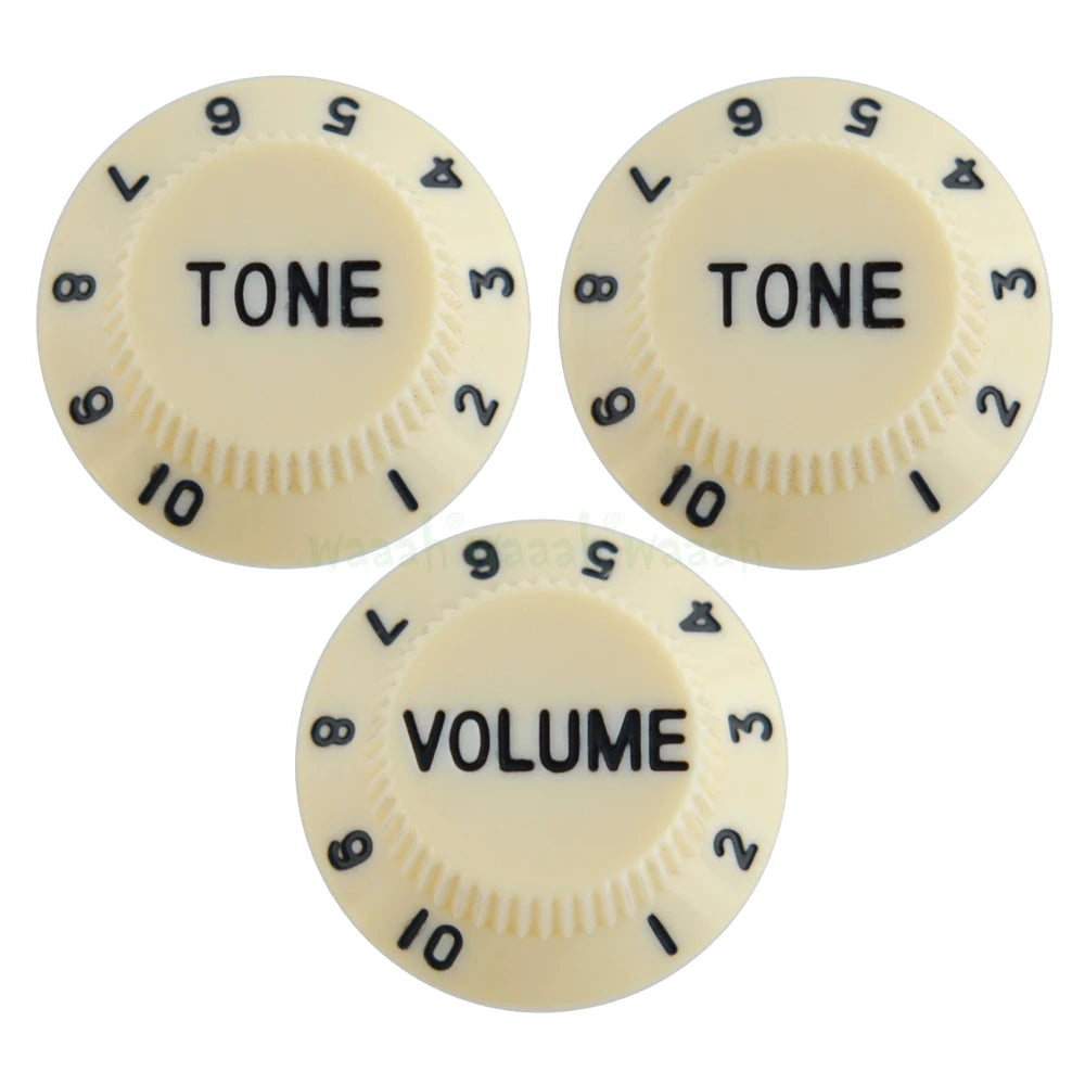 Electric Guitar Control Knobs, 24 Spline Imperial - Ivory & Black Default Title - Ploutone