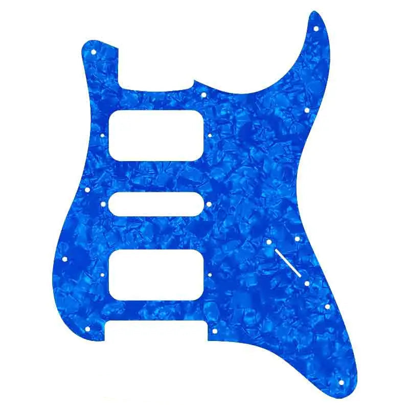 11-Hole HSH Strat Pickguard (No Control Holes) - 4-Ply Dark Blue Pearl - Ploutone