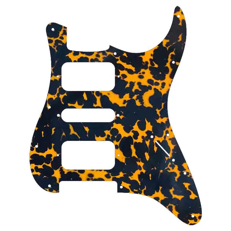 11-Hole HSH Strat Pickguard (No Control Holes) - 20+ Colors 4-Ply Leopard Print - Ploutone