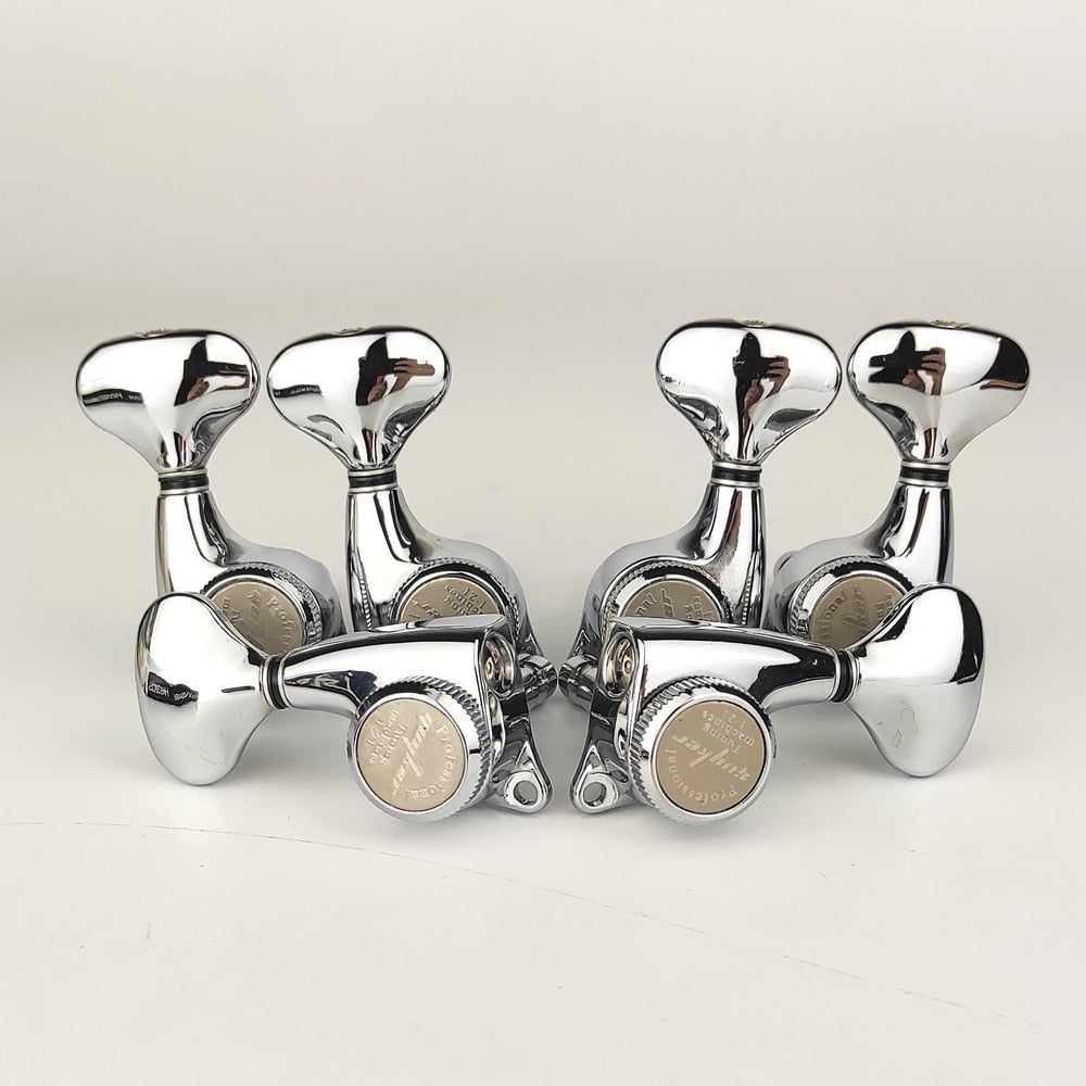 Guyker Guitar Machine Heads 3+3 Locking Tuners - Chrome Default Title - Ploutone