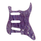 11-Hole SSS Strat Pickguard - 20+ Colors Lavender Swirl Acrylic - Ploutone