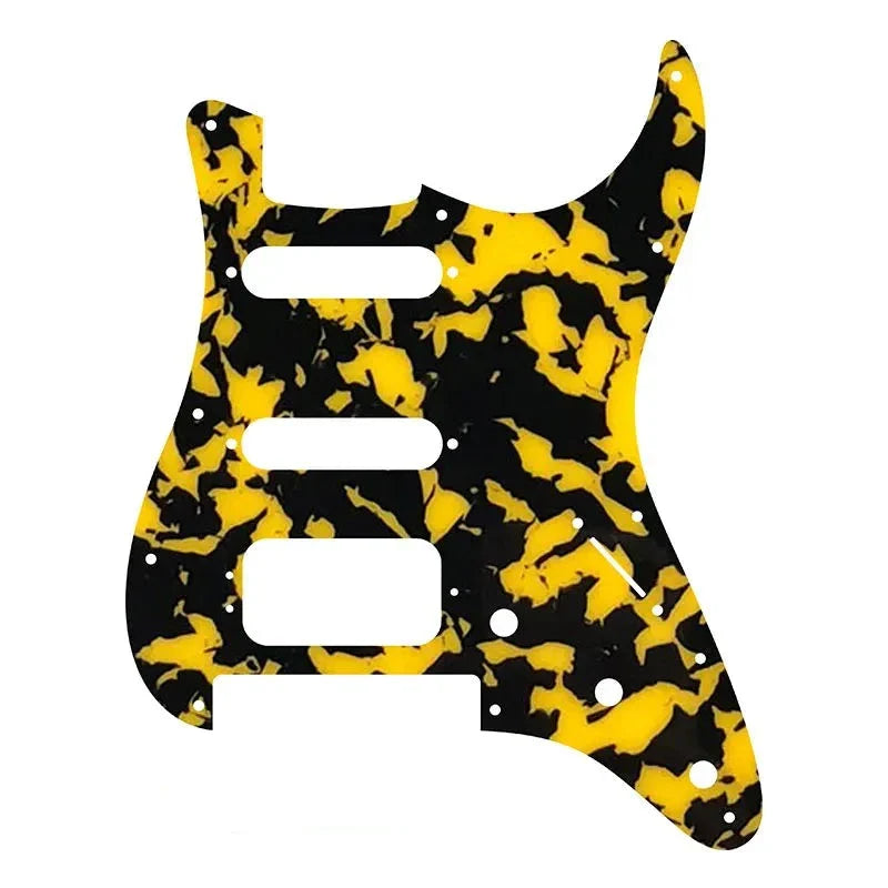 Floyd Rose Strat HSS Pickguard - 20+ Colors 4-Ply Yellow Tortoise - Ploutone