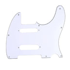 Nashville Telecaster Pickguard 8-Hole SSS - 3-Ply White - Ploutone