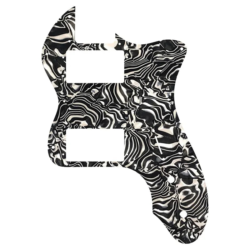 72' Thinline Telecaster Pickguard – 20+ Colors 4-Ply Black & White Shell - Ploutone