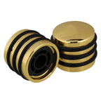 Chrome Alloy Guitar Knobs, 18 Spline Metric 6mm - Black - Ploutone