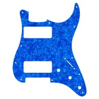 11-Hole Dual P90 Strat Pickguard - 25+ Colors 4-Ply Dark Blue Pearl - Ploutone