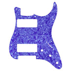 11-Hole Dual P90 Strat Pickguard - 25+ Colors 4-Ply Purple Pearl - Ploutone