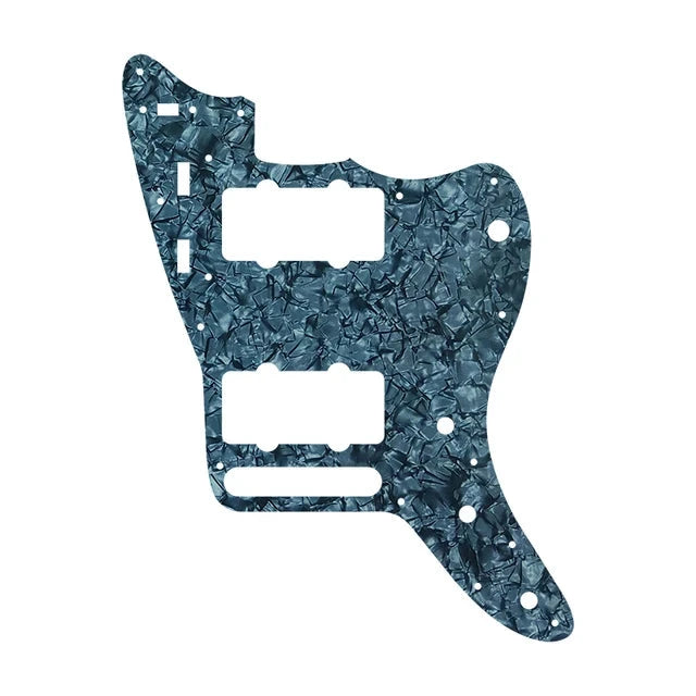 Jazzmaster Pickguard 13-Hole for Fender USA & MIM - 4-Ply Black Pearl Pickguards from Ploutone