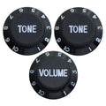 Electric Guitar Control Knobs, 24 Spline Imperial - Black & White Knobs from Ploutone