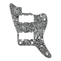 Jazzmaster HH Pickguard (No Upper Controls) - White Pearl Shell - Ploutone