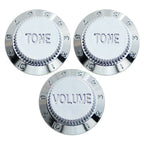 Electric Guitar Control Knobs, 24 Spline Imperial - Silver Knobs from Ploutone