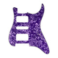 11-Hole HSH Strat Pickguard (No Control Holes) - 4-Ply Purple Pearl - Ploutone
