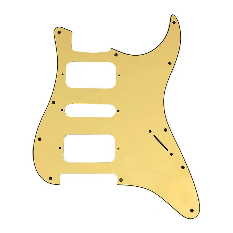 11-Hole HSH Strat Pickguard (No Control Holes) - 20+ Colors 3-Ply Cream - Ploutone