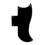 Gibson SG 61' Reissue Half Face Pickguard - 3-Ply Black - Ploutone