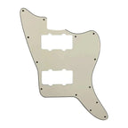 Jazzmaster HH Pickguard - Pickup and Screw Holes Only (No Controls) - 3-Ply Parchment - Ploutone