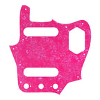 10-Hole SS Jaguar Pickguard for MIJ Fender - 20+ Colors 4-Ply Pink Pearl - Ploutone