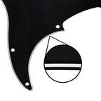 Precision Bass Pickguard - 13-Hole Fits Fender 4-String USA/MIM P-Bass - 3-Ply Black - Ploutone