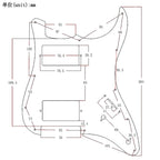 11-Hole HH Metal Strat Pickguard - Gold Aluminum - Ploutone