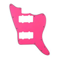 Jazzmaster HH Pickguard - Pickup and Screw Holes Only (No Controls) - 4-Ply Pink - Ploutone