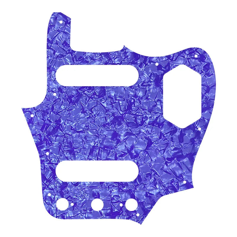 10-Hole SS Jaguar Pickguard for MIJ Fender - 20+ Colors 4-Ply Purple Pearl - Ploutone