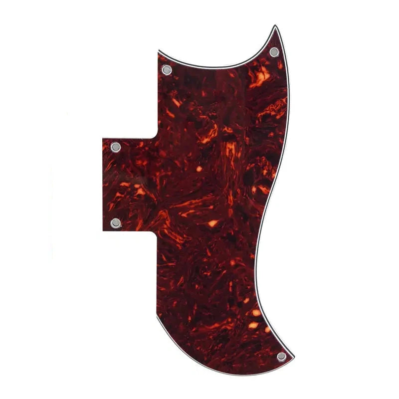 Gibson SG 61' Reissue Half Face Pickguard - 25+ Colors 4-Ply Brown Tortoise - Ploutone